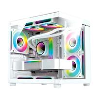 Gabinete Gamer Aquário Hayom GB1797 - Vidro Temperado - Incluso 4 Coolers 120mm - Micro ATX - Branco Gabinete Gamer Aquário Hayom GB1797 - Vidro Temperado - Incluso 4 Coolers 120mm - Micro ATX - Branco