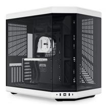 Gabinete Gamer Aquário Hyte Y70 - Até 10 Fans - Cabo Riser Incluso - E-ATX - Preto e Branco