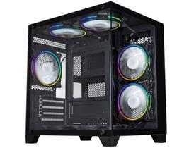 Gabinete Gamer Aquário K-Mex CG-0305 Micro Preto Sem Fonte