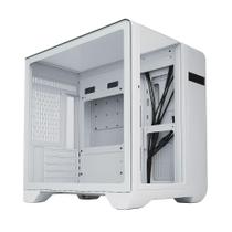 Gabinete Gamer Aquário K-Mex Cyberpunk CG-W8Ki - Display Digital - USB 3.2 - M-ATX - Branco