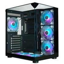 Gabinete Gamer Aquário K-MEX Marko Shark CG-01P4, Lateral, Frontal e Superior em Vidro Temp. Preto - CG01P4RH001CB0X Gabinete Gamer Aquário K-MEX Marko Shark CG-01P4, Lateral, Frontal e Superior em Vidro Temp. Preto - CG01P4RH001CB0X