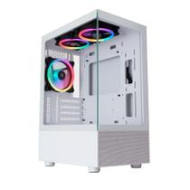 Gabinete Gamer Aquário K-Mex Medusa - Vidro Temperado - Micro ATX - Branco - CGW1TWRH002CB0X