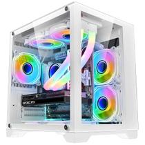 Gabinete Gamer Aquário Orion MetalRed M7 sem Fans - Branco Gabinete Gamer Aquário Orion MetalRed M7 sem Fans - Branco