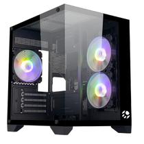 Gabinete Gamer Áquario Soul Pro 3x Fan Argb Vidro Preto