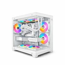 Gabinete Gamer ARVEX Lunaria White Aquario MID Tower Lateral e Frontal em Vidro Temperado ARX-LUN-WH Gabinete Gamer ARVEX Lunaria White Aquario MID Tower Lateral e Frontal em Vidro Temperado ARX-LUN-WH
