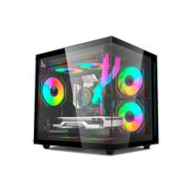 Gabinete Gamer Atx Cube Aquário Lateral De Vidro Temperado Cor Preto Gabinete Gamer Atx Cube Aquário Lateral De Vidro Temperado Cor Preto