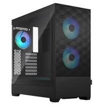 Gabinete Gamer ATX Fractal Design Pop Air RGB, Mid Tower, Lateral em Vidro, TG Clear, Preto - FD-C-POR1A-06