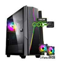 Gabinete Gamer Black 3-fans Argb Gamemax Typhoon 3609bk