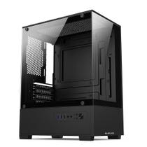 Gabinete Gamer Bluecase BG-054 HIT, Mid tower, Micro ATX e Mini ITX, Frontal e lateral em vidro, USB 3.0, Sem FANs, Preto - BG-054BBX Gabinete Gamer Bluecase BG-054 HIT, Mid tower, Micro ATX e Mini ITX, Frontal e lateral em vidro, USB 3.0, Sem FANs, Preto - BG-054BBX