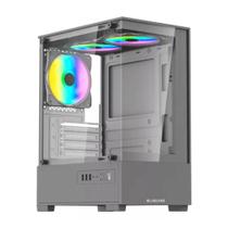 Gabinete Gamer Bluecase BG-054 S/Fan S/Fonte Micro Tower USB 3.0 Cinza - BG-054