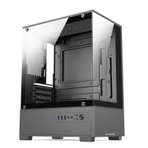 Gabinete Gamer Bluecase BG-055 HIT PRO, Mid tower, Micro ATX e Mini ITX, 3XFAN Rainbow, Frente e lateral em vidro, Cinza - BG-055GBX Gabinete Gamer Bluecase BG-055 HIT PRO, Mid tower, Micro ATX e Mini ITX, 3XFAN Rainbow, Frente e lateral em vidro, Cinza - BG-055GBX
