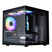 Gabinete Gamer Bluecase BG-066 Life Pro: Estilo Aquário, Dual Chamber e 5 Fans Inclusos