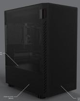 Gabinete Gamer Bolter Black Vulcan - Mid-tower - PCYES - USB 3.0 - Lateral em Vidro