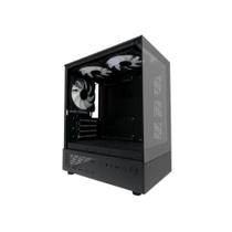 Gabinete Gamer Brazil PC BPC-3G310-S Preto com 3 Fans RGB Rainbow