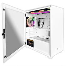 Gabinete Gamer Brx Bler White, Lateral Em Vidro Temperado,