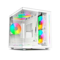 Gabinete Gamer C3 Tech Aquarius - Lateral e Frontal em Vidro Temperado - Micro ATX - C3Tech