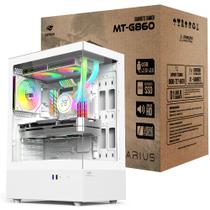 Gabinete Gamer C3Tech Aquário MT-G860WH, Mid Tower, Vidro Temperado, Compatível Water Cooler, S/ Fonte, Branco-Aquarius Gabinete Gamer C3Tech Aquário MT-G860WH, Mid Tower, Vidro Temperado, Compatível Water Cooler, S/ Fonte, Branco-Aquarius