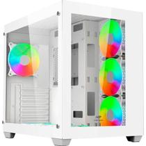 Gabinete Gamer C3Tech Aquarius MT-G910 Sem Fans Branco Gabinete Gamer C3Tech Aquarius MT-G910 Sem Fans Branco