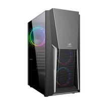 Gabinete Gamer C3Tech MT-G670SBK Lateral em Vidro, Sem Fonte