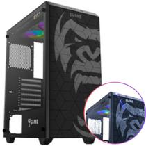 Gabinete Gamer Clanm Zilla Suporta Até 6 Ventoinhas 120mm Rgb + Placa Mãe ATX Mini-ITX e Water Cooler Com Vidro Temperado