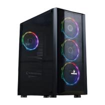 Gabinete Gamer Concórdia Tower com 4 Fans RGB Inclusos Vidro Temperado