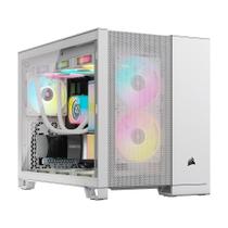 Gabinete Gamer Corsair 2500D, Mini-Tower, M-ATX, Lateral em Vidro Temperado, Branco - CC-9011264-WW