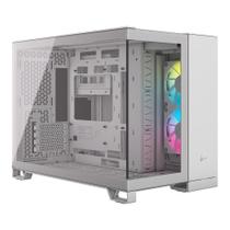 Gabinete Gamer Corsair 2500X LINK Mid-Tower, M-ATX, Vidro temperado, 2x FANs, Branco - CC-9011268-WW
