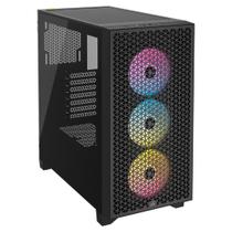 Gabinete Gamer Corsair 3000D RGB Airflow, Mid-Tower, ATX, Lateral em Vidro Temperado, com FAN, Preto - CC-9011255-WW Gabinete Gamer Corsair 3000D RGB Airflow, Mid-Tower, ATX, Lateral em Vidro Temperado, com FAN, Preto - CC-9011255-WW