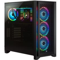 Gabinete Gamer Corsair 4000D Airflow, Mid-Tower, ATX, Lateral em Vidro Temperado, Com FAN, Preto - CC-9011200-WW