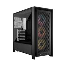 Gabinete Gamer Corsair 4000D RS ARGB, Mid Tower, Lateral em Vidro, com 3x Fans RS ARGB, Preto - CC-9011296-WW Gabinete Gamer Corsair 4000D RS ARGB, Mid Tower, Lateral em Vidro, com 3x Fans RS ARGB, Preto - CC-9011296-WW
