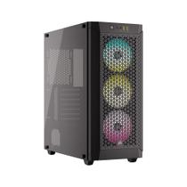 Gabinete Gamer Corsair 480T RGB, Mid-Tower, ATX, Lateral em Vidro Temperado, 3 Ventoinhas AR120 RGB, Preto - CC-9011272-WW Gabinete Gamer Corsair 480T RGB, Mid-Tower, ATX, Lateral em Vidro Temperado, 3 Ventoinhas AR120 RGB, Preto - CC-9011272-WW