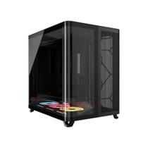 Gabinete Gamer Corsair AIR 5400, Mid-Tower, com 3 Fans LX-R iCUE LINK, Lateral em Vidro, Preto - CC-9011320-WW