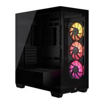 Gabinete Gamer Corsair iCUE LINK 3500X RGB, Mid-Tower, ATX, Lateral em Vidro, 3x FAN RX120 RGB Pré-instaladas, Preto - CC-9011280-WW