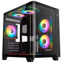 Gabinete Gamer Crypton Eclipse, 3 Fans ARGB, 4 Slots, Vidro Temperado, Preto - CPT-Eclipse-2024 Gabinete Gamer Crypton Eclipse, 3 Fans ARGB, 4 Slots, Vidro Temperado, Preto - CPT-Eclipse-2024