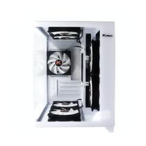 Gabinete Gamer Cubo Branco Aqua White Lateral Frente Vidro - kTROK