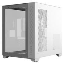 Gabinete gamer cubo forcefield white ghost - frontal e lateral em vidro - pcyes - gffwgp