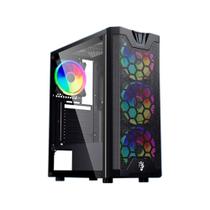 Gabinete Gamer De Leon Gunner Lateral Vidro 3 Fans