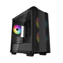 Gabinete Gamer Deepcool Cc360 Bk Argb Micro Atx 3 Fans Preto