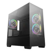 Gabinete Gamer Deepcool CG380 3 Fans S/Fonte Micro-ATX Gen2 ARGB Vidro Temperado Preto - R-CG380 Gabinete Gamer Deepcool CG380 3 Fans S/Fonte Micro-ATX Gen2 ARGB Vidro Temperado Preto - R-CG380