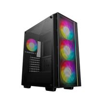 Gabinete Gamer DeepCool Matrexx 55 Mesh V4 C Mid Tower ATX Com 4 Fans ARGB Preto