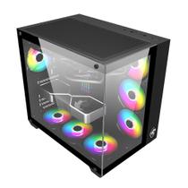Gabinete Gamer Draxen Arbaton 4 Fans Controladora ARGB Preto