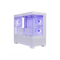 Gabinete Gamer Elite 490 Vidro Temperado 3 Fans ARGB Branco Cooler Master