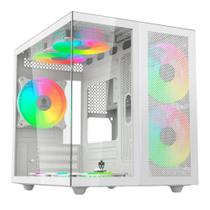 Gabinete gamer evolut mizu eg820 white c/ 3 fan rgb