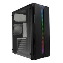 Gabinete Gamer Evus EV-G13 ATX com Led RGB e Lateral em Acrilico - Preto