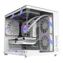 Gabinete Gamer Forcefield Mini White Ghost Mini Tower Mini ITX Vidro Temperado Branco Pcyes Gabinete Gamer Forcefield Mini White Ghost Mini Tower Mini ITX Vidro Temperado Branco Pcyes