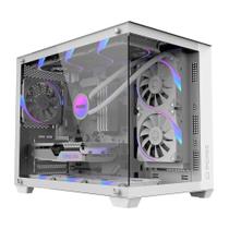 Gabinete Gamer Forcefield V2 White Ghost Mid-tower Mini ITX Micro ATX Branco Pcyes Gabinete Gamer Forcefield V2 White Ghost Mid-tower Mini ITX Micro ATX Branco Pcyes