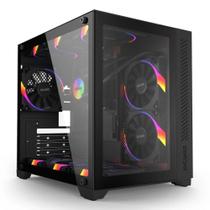Gabinete Gamer Forcefield Vulcan Pcyes Black Mid-Tower com Design Elegante, Vidro Temperado, Compatibilidade com Water Coolers e Ventilação Otimizada para Setups Avançados Gabinete Gamer Forcefield Vulcan Pcyes Black Mid-Tower com Design Elegante, Vidro Temperado, Compatibilidade com Water Coolers e Ventilação Otimizada para Setups Avançados