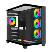 Gabinete Gamer Fortrek Clarity Full Glass Aquário Preto Gabinete Gamer Fortrek Clarity Full Glass Aquário Preto