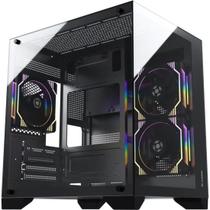 Gabinete Gamer Fortrek Clarity Preto Lateral Vidro Gabinete Gamer Fortrek Clarity Preto Lateral Vidro