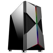 Gabinete Gamer Fortrek Holt - Lateral em Acrílico - LED RGB - Mid Tower - 70571